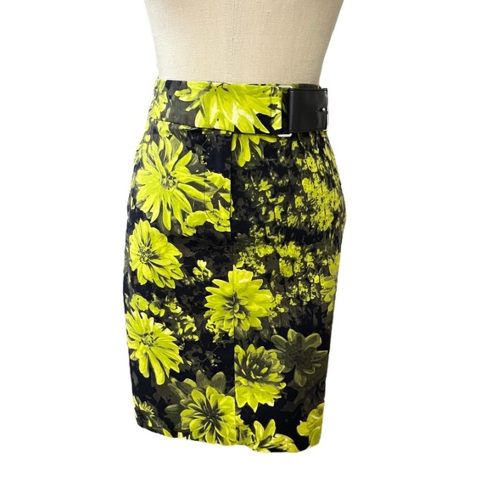MICHAEL Michael Kors Floral Black Green Pencil Skirt Size 8